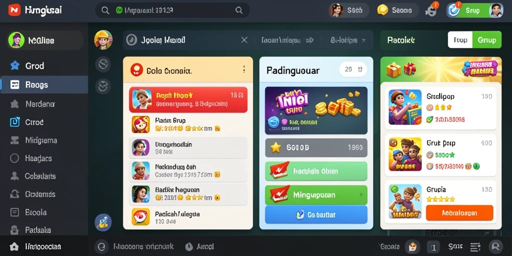 Tampilan awal yang menarik dengan karakter pilihan.