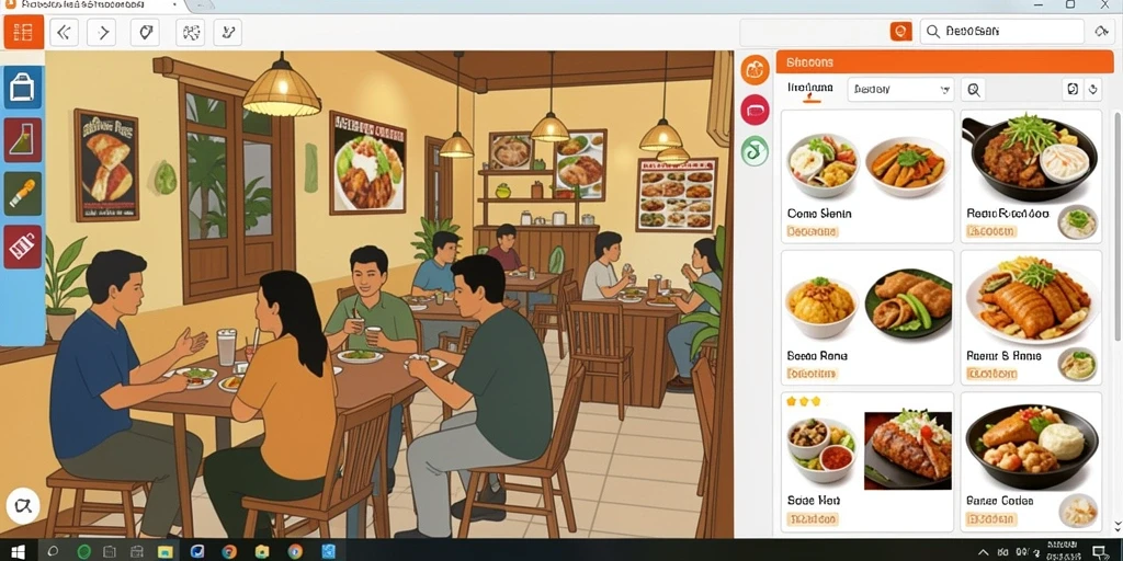 Tampilan utama aplikasi yang menarik.
